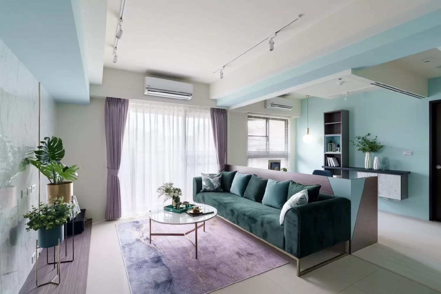 現(xiàn)代北歐風(fēng)格效果圖賞析 漸變藍(lán)的純凈空間 現(xiàn)代北歐風(fēng)格效果圖賞析 漸變藍(lán)的純凈空間